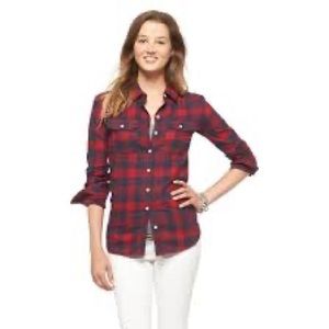 Mossimo Supply Co. Red and Navy Women’s Flannel